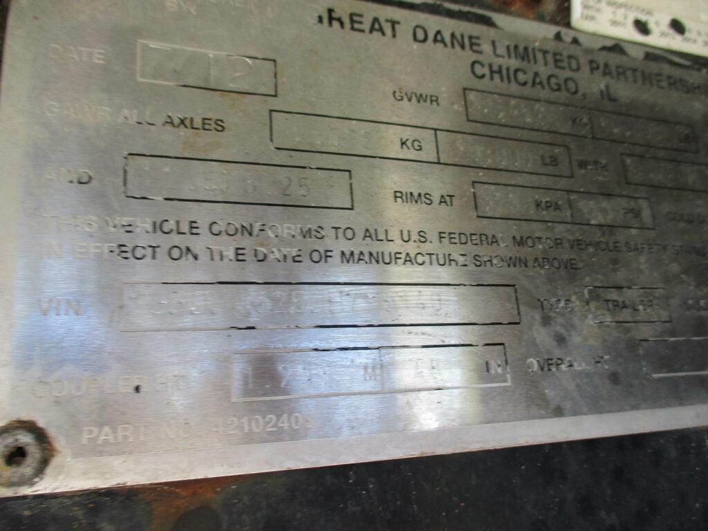 2013 Great Dane 53X102 REAR SLIDING AXLE