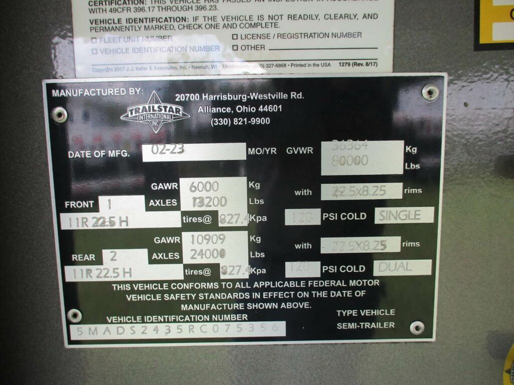 2024 Trailstar 30 FT FRAMED TRI-AXLE END DUMP