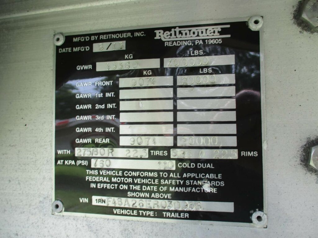 2014 Reitnouer 48X102 BIG BUBBA SPREAD AXLE ALUMINUM FLATBED