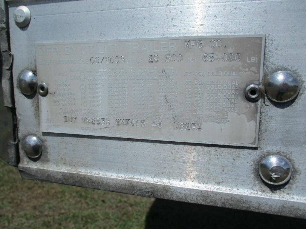 2009 UTILITY CARRIER 2100A UNIT WITH 27,466 HOURS